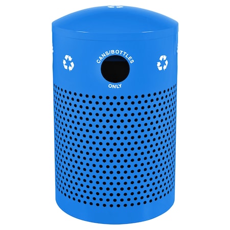 Ex-Cell Kaiser 40-Gal. Receptacle - Steel, Recycle Blue Gloss RC-2441 CANS RBL